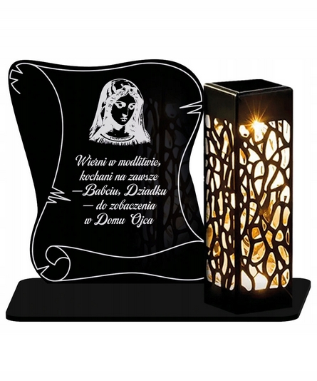 Personalizovaná solárna LED lampa MAXIPapirus na hrob pre Všetkých svätých